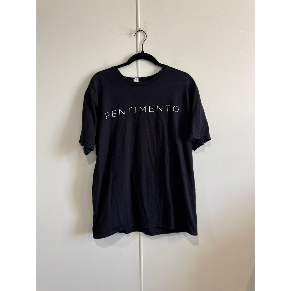 Pentimento Sailboat Shirt Mens Large Black Civil Nautical Tee Emo T-Shirt Music